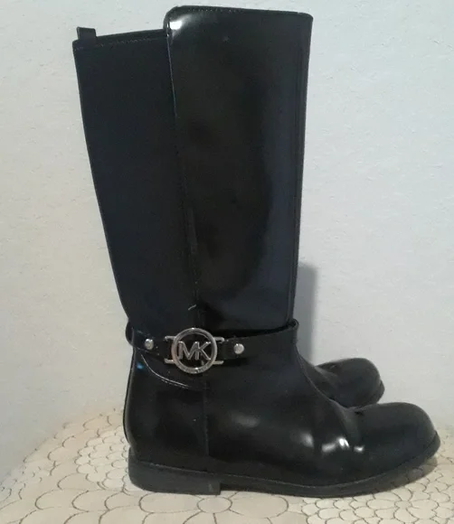 💕HP💕Michael Kors Black Riding Boots*Fits 6.5* - Picture 4 of 9